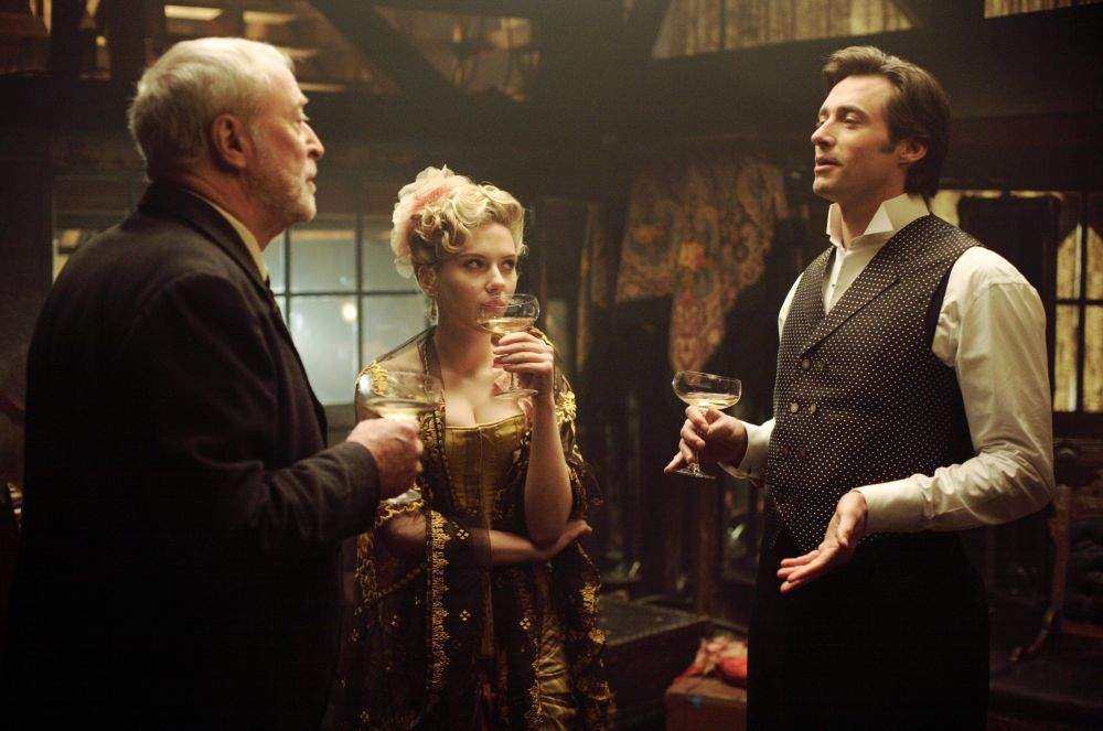 Michael Caine, Scarlett Johansson and Hugh Jackman in Touchstone Pictures' The Prestige (2006)