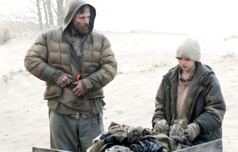 Viggo Mortensen stars as Father and Kodi Smit-McPhee stars as Son in Dimension Films' The Road (2009)