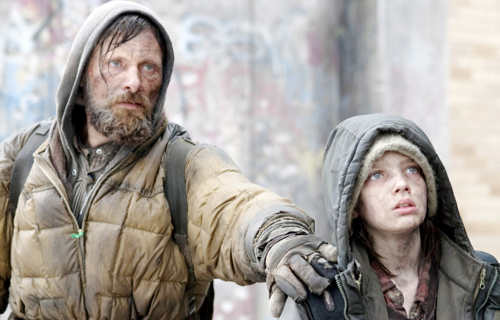 Viggo Mortensen stars as Father and Kodi Smit-McPhee stars as Son in Dimension Films' The Road (2009)