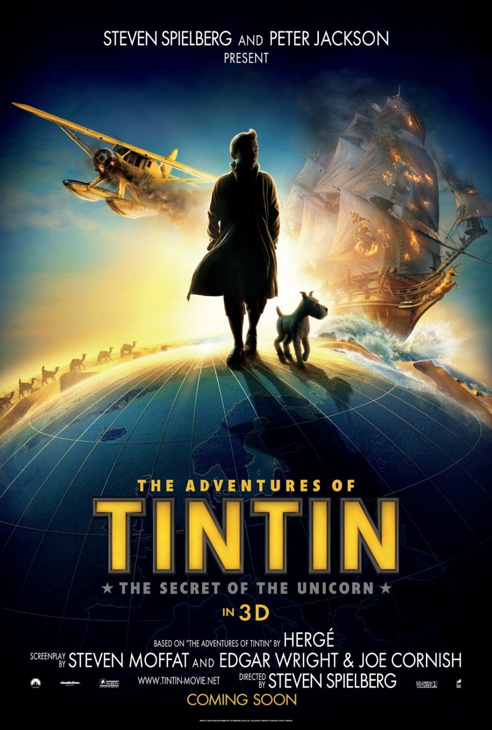 Poster of Paramount Pictures' The Adventures of Tintin: The Secret of the Unicorn (2011)