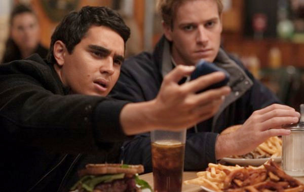 Max Minghella stars as Divya Narendra and Armie Hammer stars as Cameron Winklevoss in Columbia Pictures' The Social Network (2010)