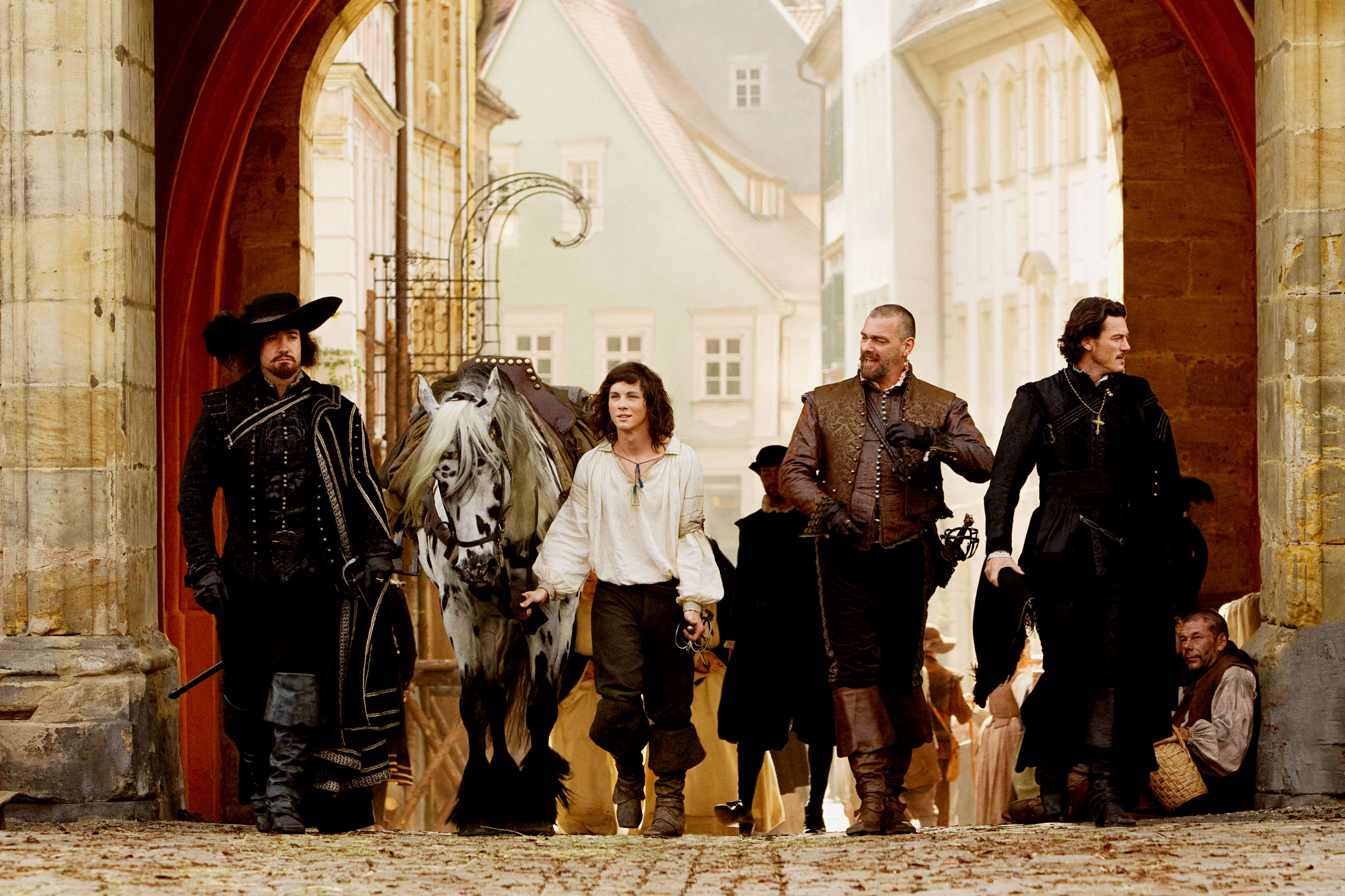 Matthew Macfadyen, Logan Lerman, Ray Stevenson and Luke Evans in Summit Entertainment's The Three Musketeers (2011)