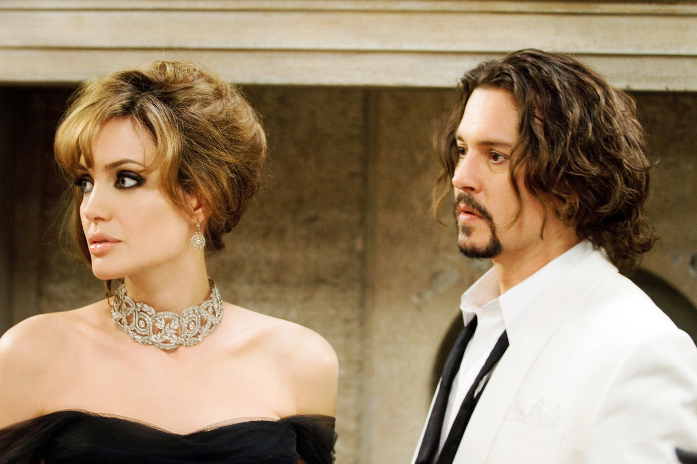 Angelina Jolie stars as Elise and Johnny Depp stars as Frank Taylor in Columbia Pictures' The Tourist (2010)