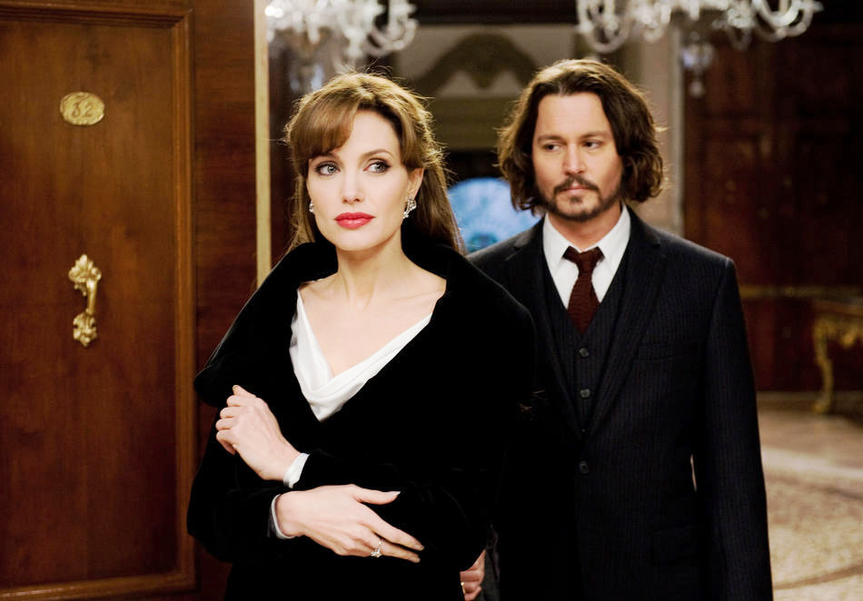 Angelina Jolie stars as Elise and Johnny Depp stars as Frank Taylor in Columbia Pictures' The Tourist (2010)