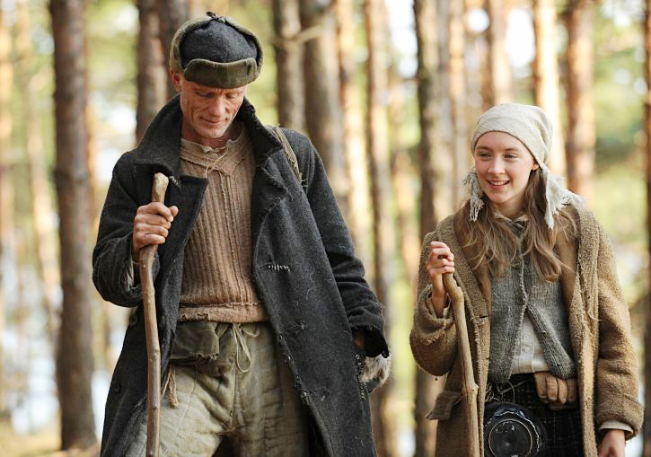 Ed Harris stars as Mr. Smith and Saoirse Ronan stars as Irena in Newmarket Films' The Way Back (2011)