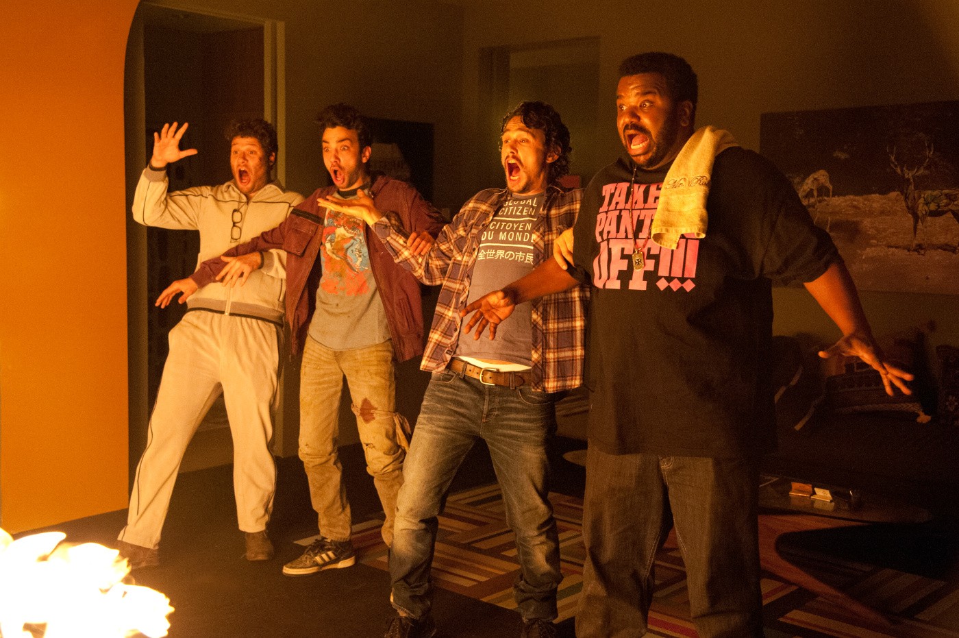 Danny McBride, Jay Baruchel, James Franco and Craig Robinson in Columbia Pictures' This Is the End (2013)