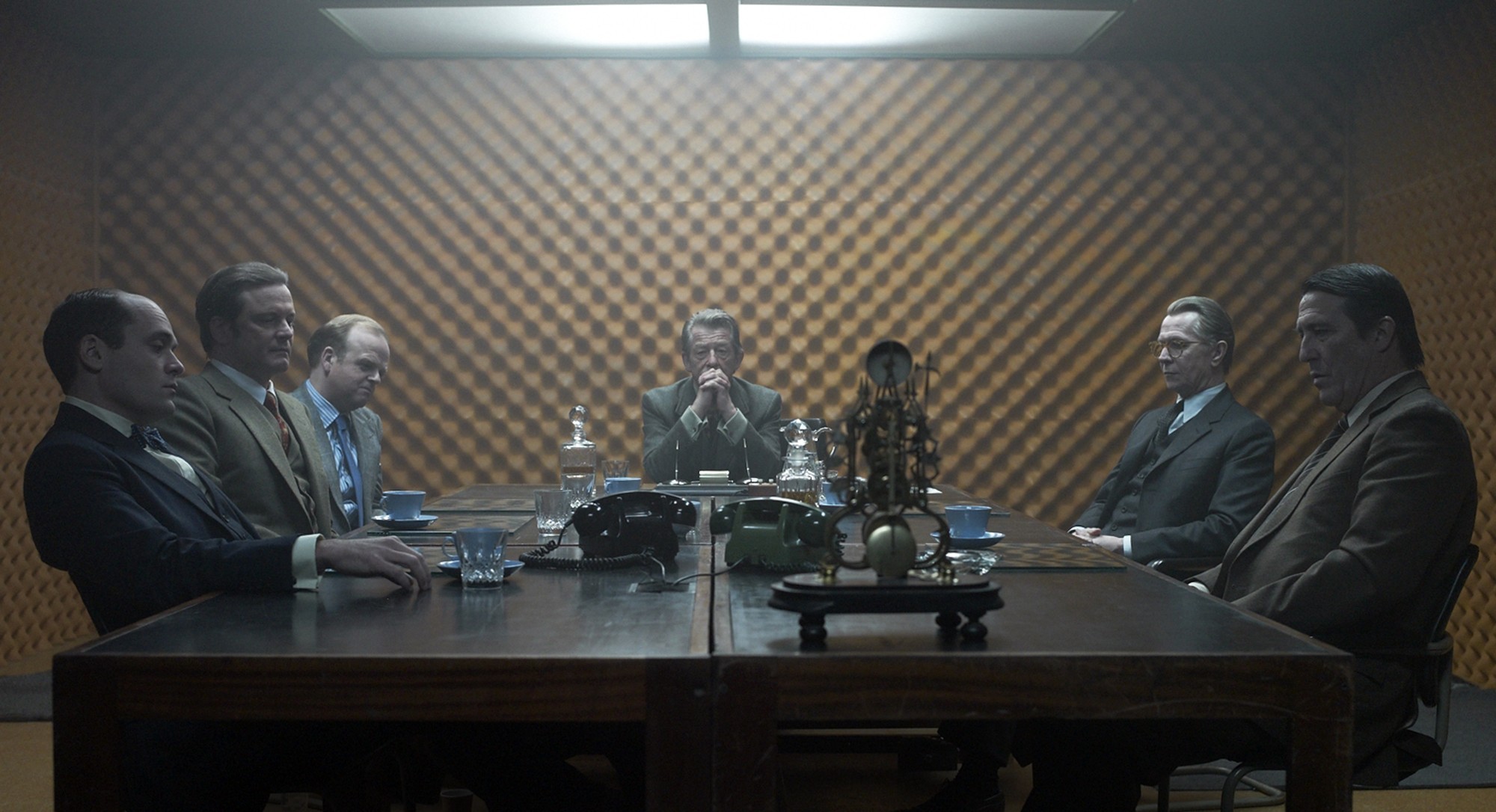 David Dencik, Colin Firth, Toby Jones, John Hurt, Gary Oldman and Ciaran Hinds in Focus Features' Tinker, Tailor, Soldier, Spy (2011)