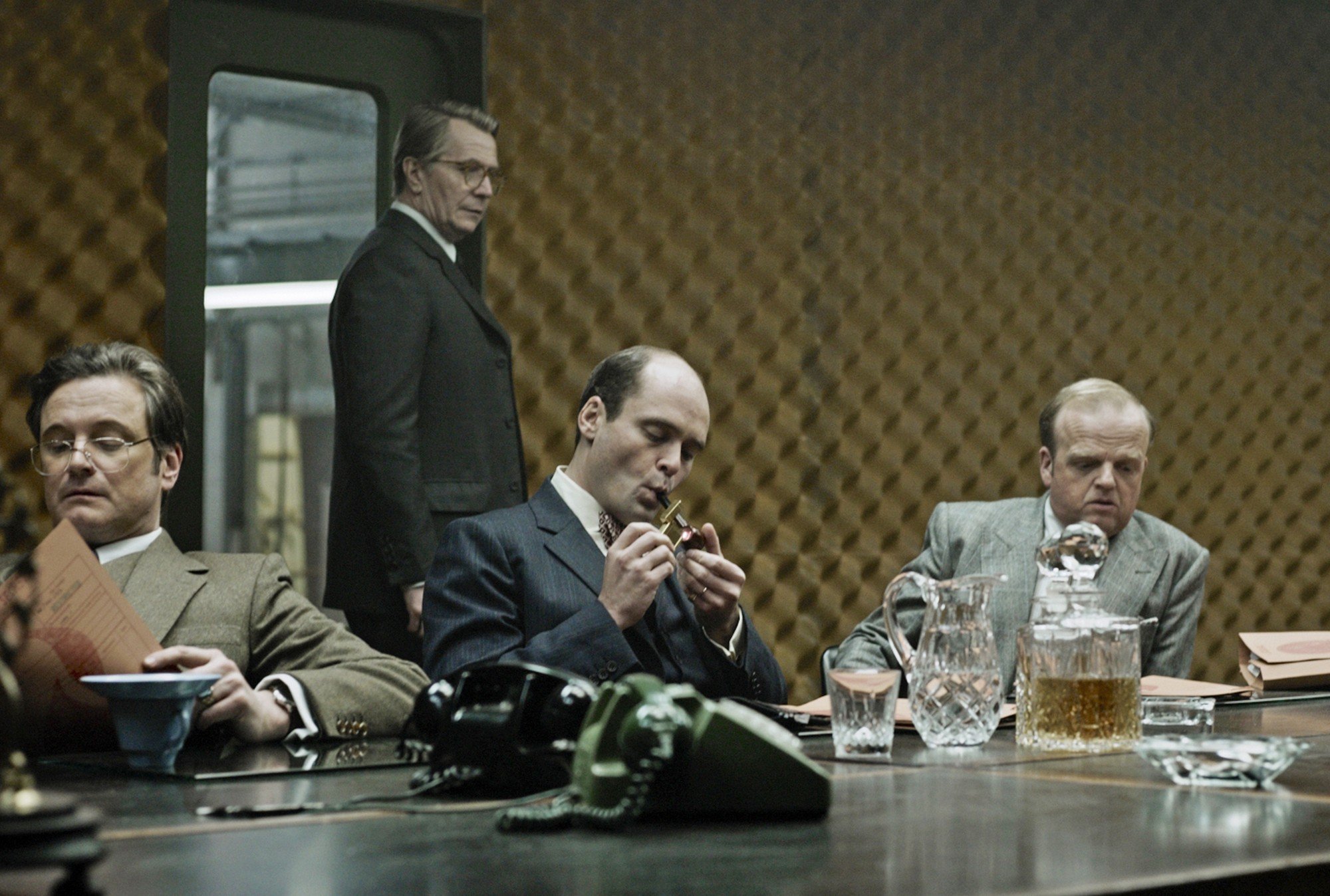 Colin Firth, Gary Oldman, David Dencik and Toby Jones in Focus Features' Tinker, Tailor, Soldier, Spy (2011)