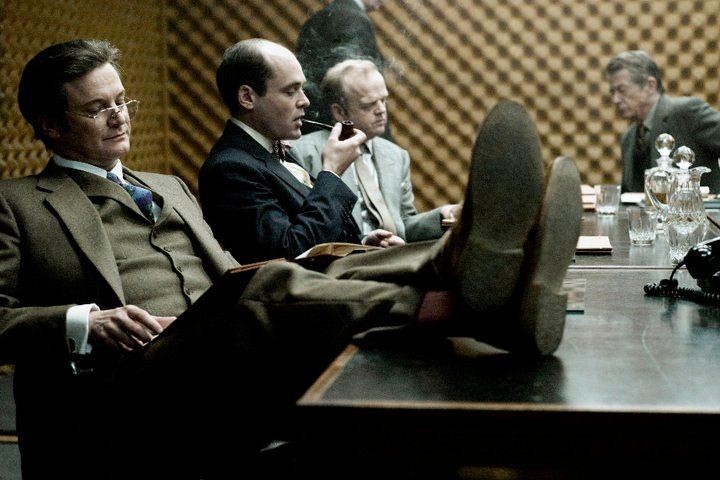 Colin Firth, David Dencik, Toby Jones and John Hurt in Focus Features' Tinker, Tailor, Soldier, Spy (2011)