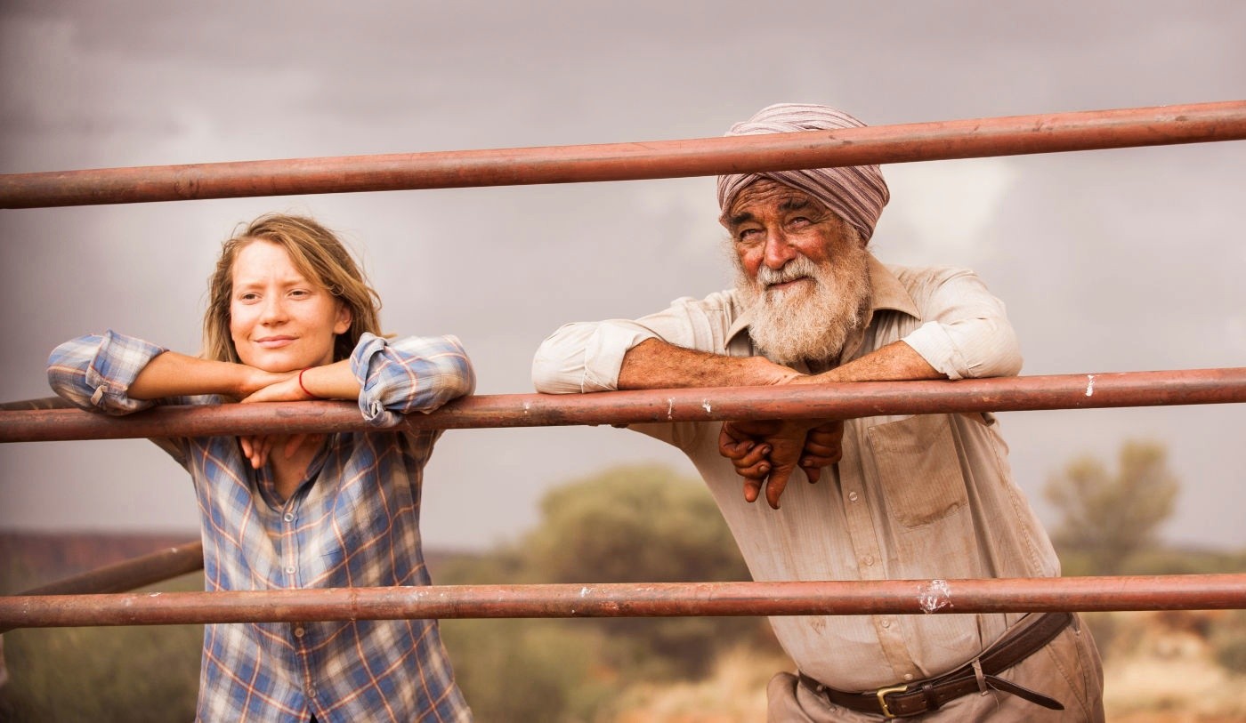 Mia Wasikowska stars as Robyn Davidson and John Flaus stars as Sallay in The Weinstein Company's Tracks (2014)