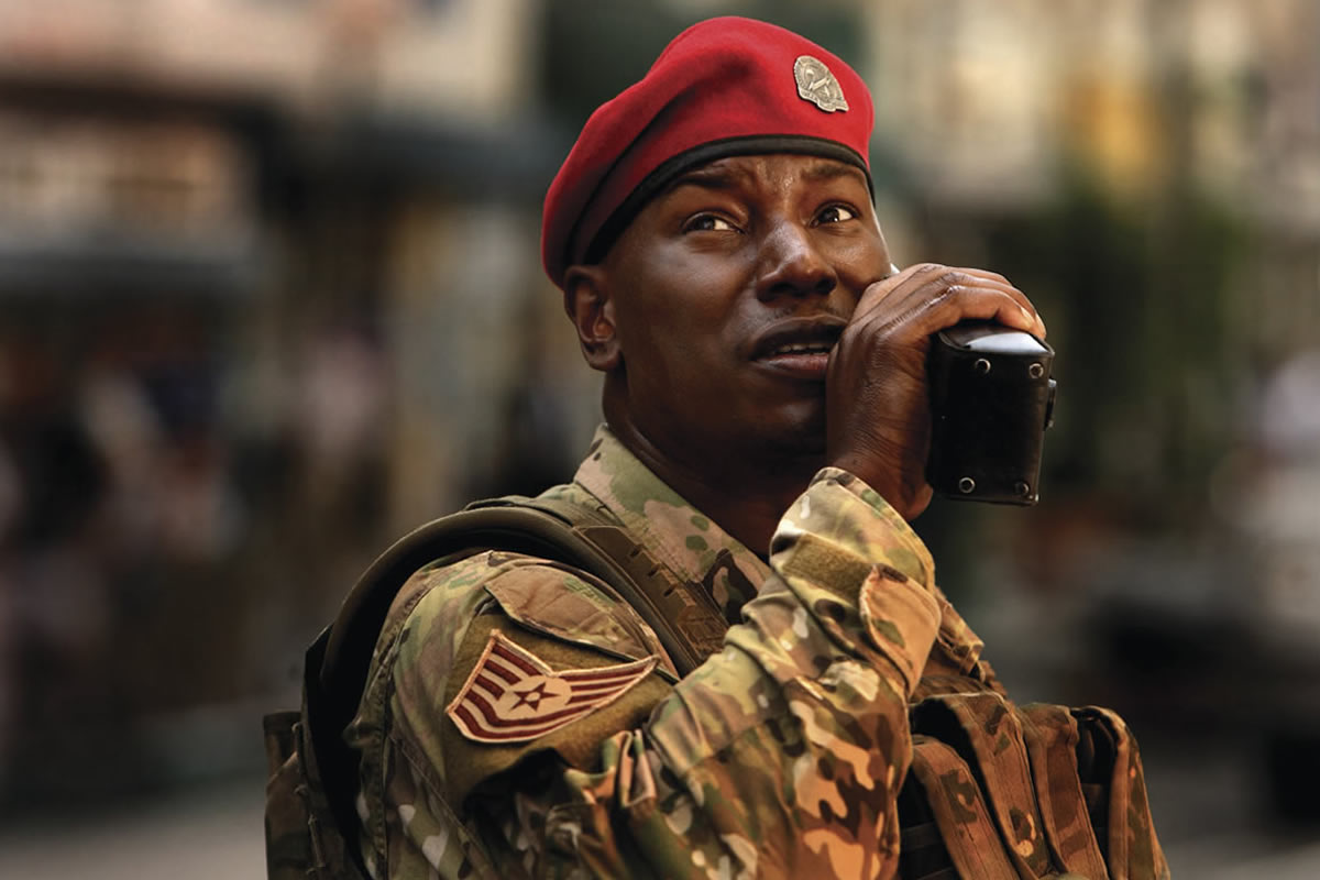 Tyrese Gibson as USAF Master Sgt. Epps in DreamWorks' Transformers (2007)