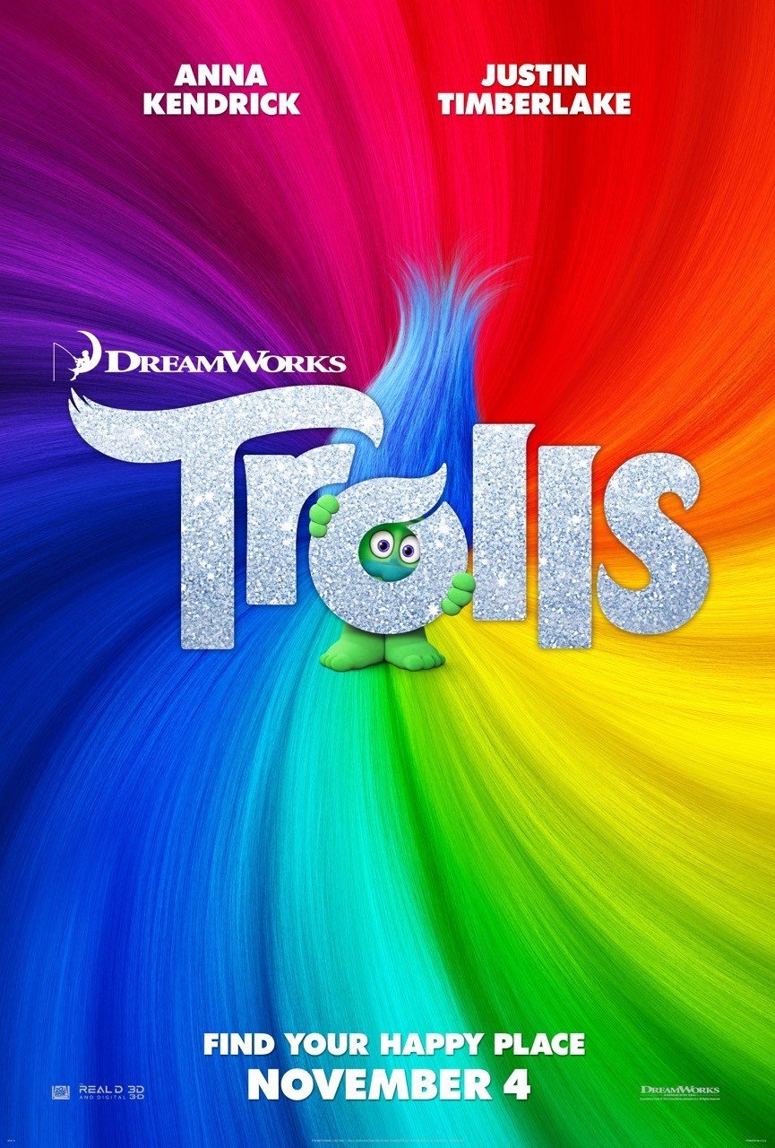 Poster of DreamWorks Pictures' Trolls (2016)