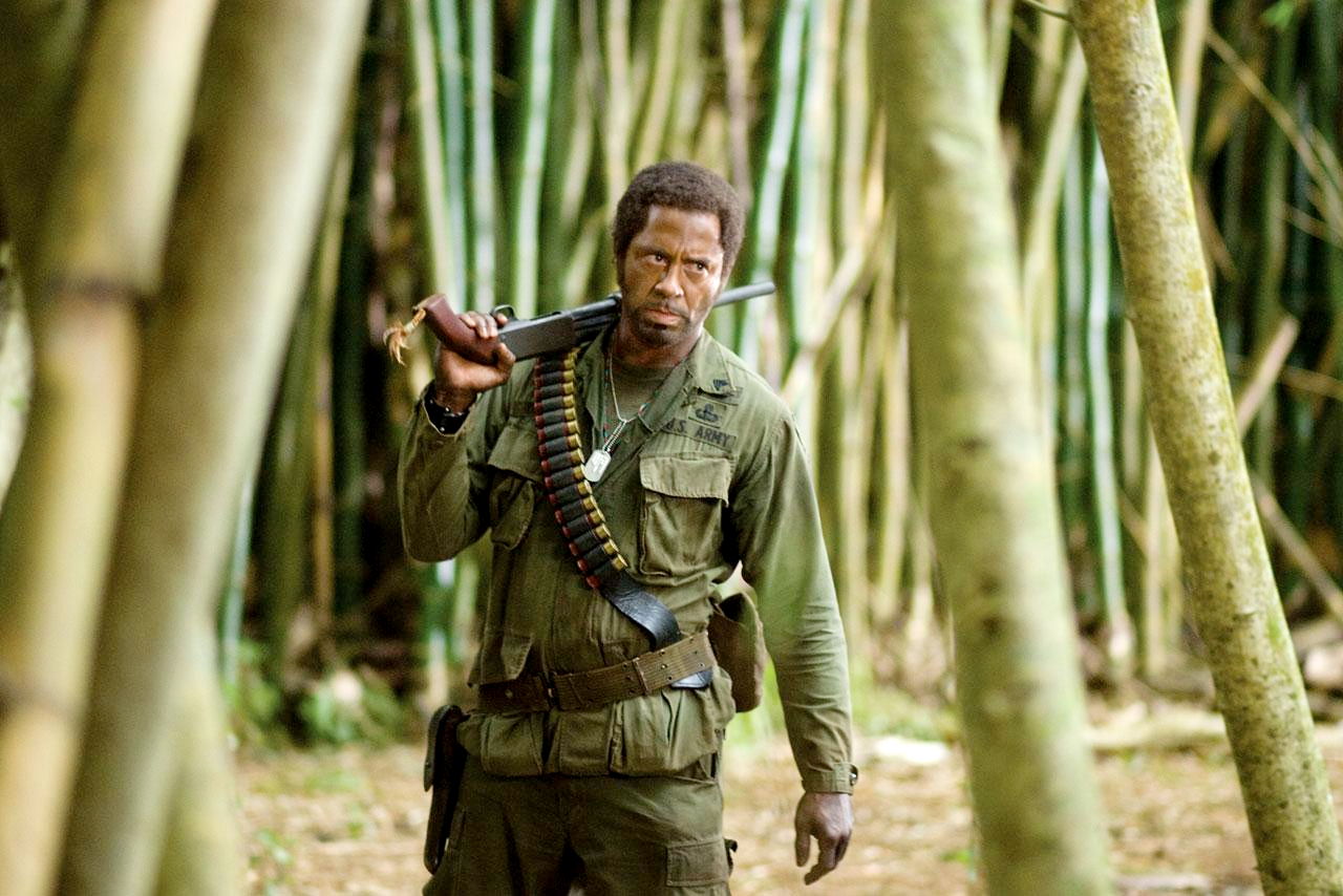 Robert Downey Jr. stars as Kirk Lazarus in DreamWorks Pictures' Tropic Thunder (2008)