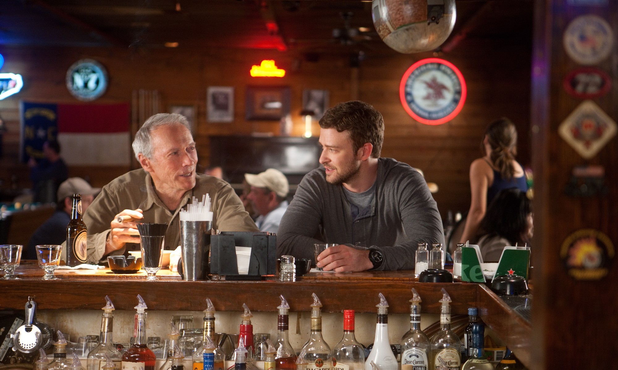 Clint Eastwood stars as Gus and Justin Timberlake stars as Johnny Flanagan in Warner Bros. Pictures' Trouble with the Curve (2012)