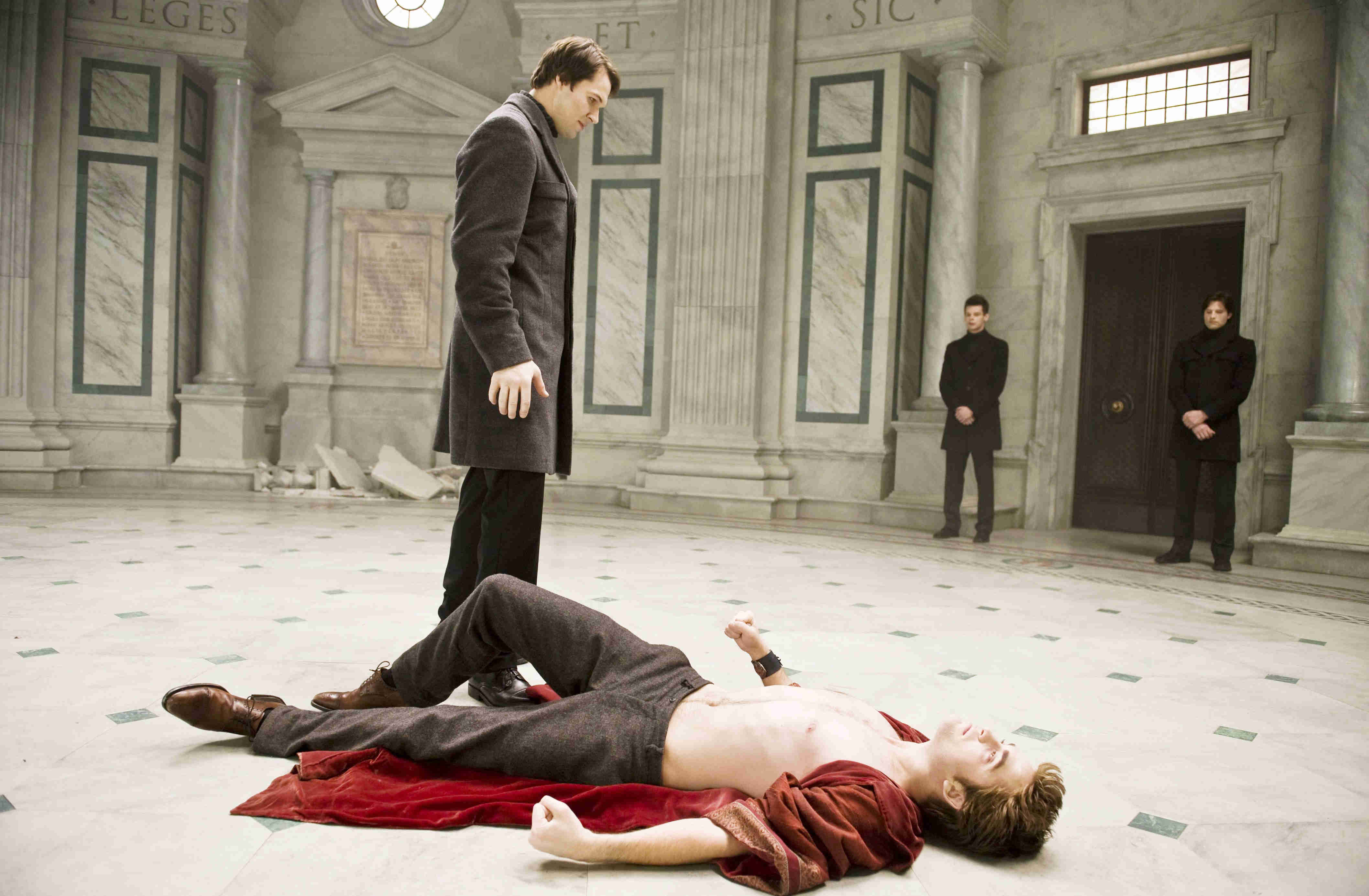 Daniel Cudmore stars as Felix and Robert Pattinson stars as Edward Cullen in Summit Entertainment's The Twilight Saga's New Moon (2009)