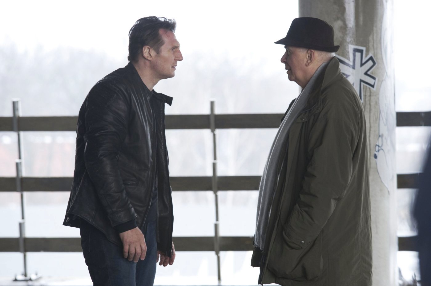 Liam Neeson stars as Dr. Martin Harris and Frank Langella stars as Rodney Cole in Warner Bros. Pictures' Unknown (2011)