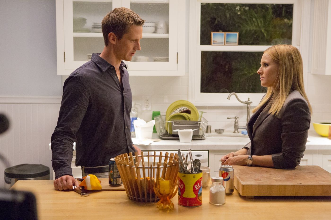 Jason Dohring stars as Logan Echolls and Kristen Bell stars as Veronica Mars in Warner Bros. Pictures' Veronica Mars (2014)