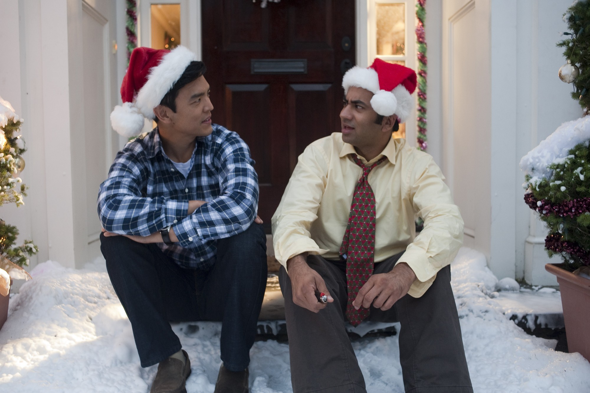 John Cho stars as Harold Lee and Kal Penn stars as Kumar Patel in Warner Bros. Pictures' A Very Harold & Kumar Christmas (2011)