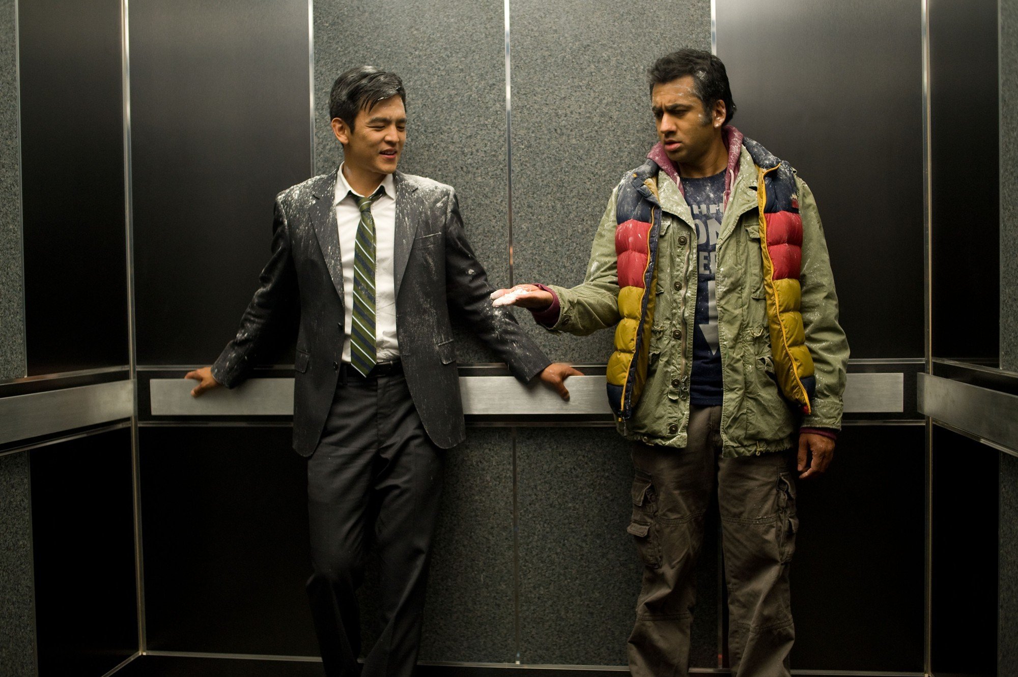 John Cho stars as Harold Lee and Kal Penn stars as Kumar Patel in Warner Bros. Pictures' A Very Harold & Kumar Christmas (2011)