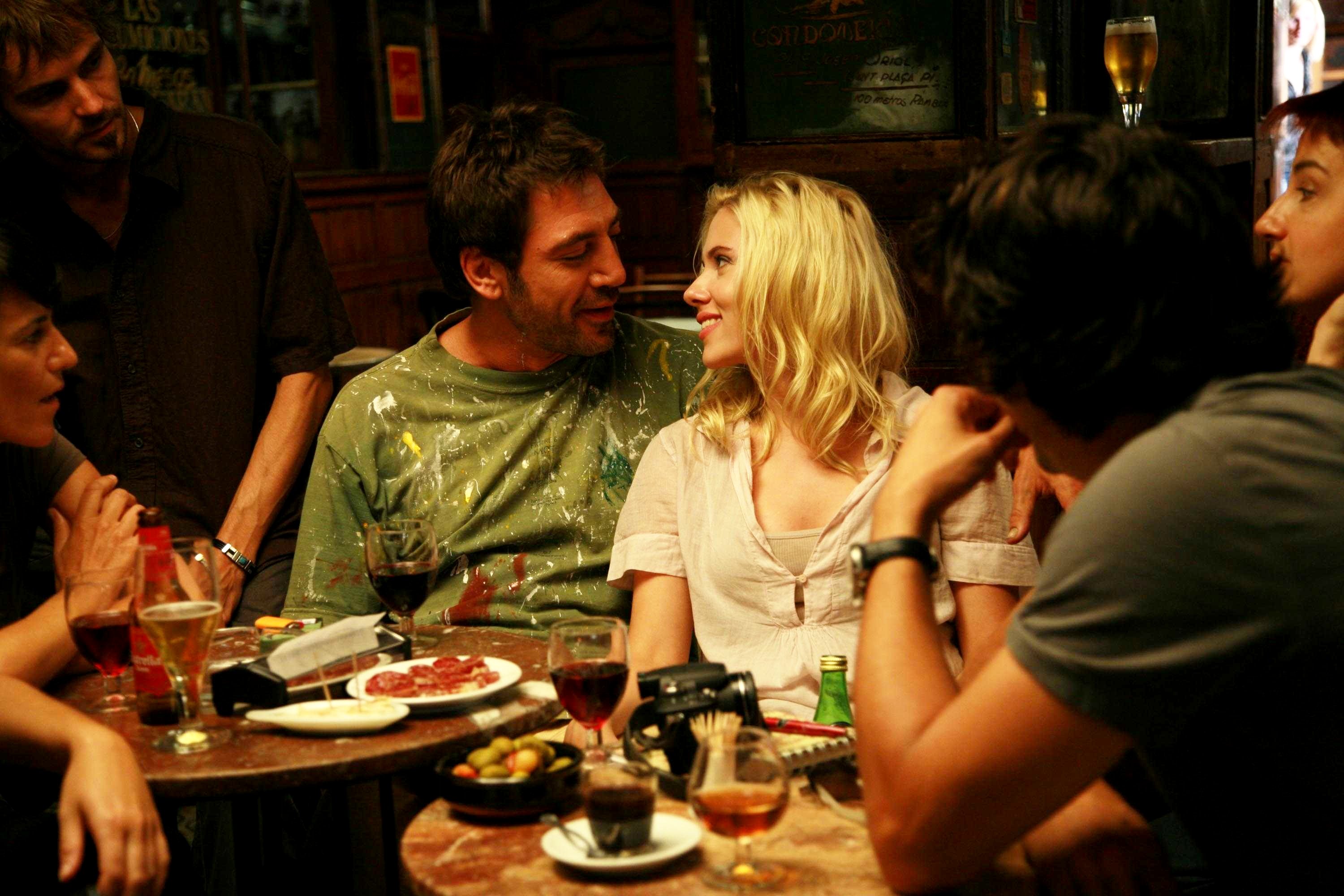 Javier Bardem stars as Juan Antonio and Scarlett Johansson stars as Cristina in The Weinstein Company's Vicky Cristina Barcelona (2008). Photo Credit by Victor Bello.