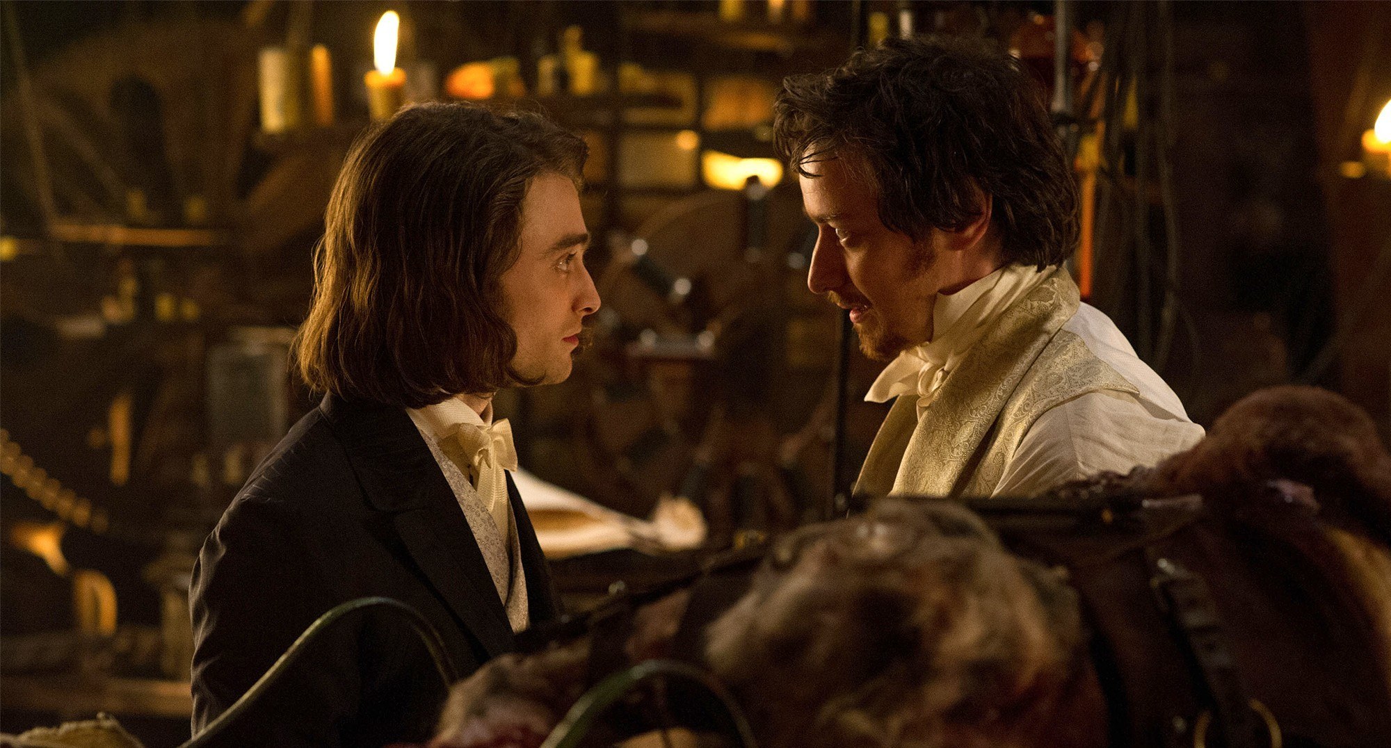 Daniel Radcliffe stars as Igor and James McAvoy stars as Victor Von Frankenstein in 20th Century Fox's Victor Frankenstein (2015)