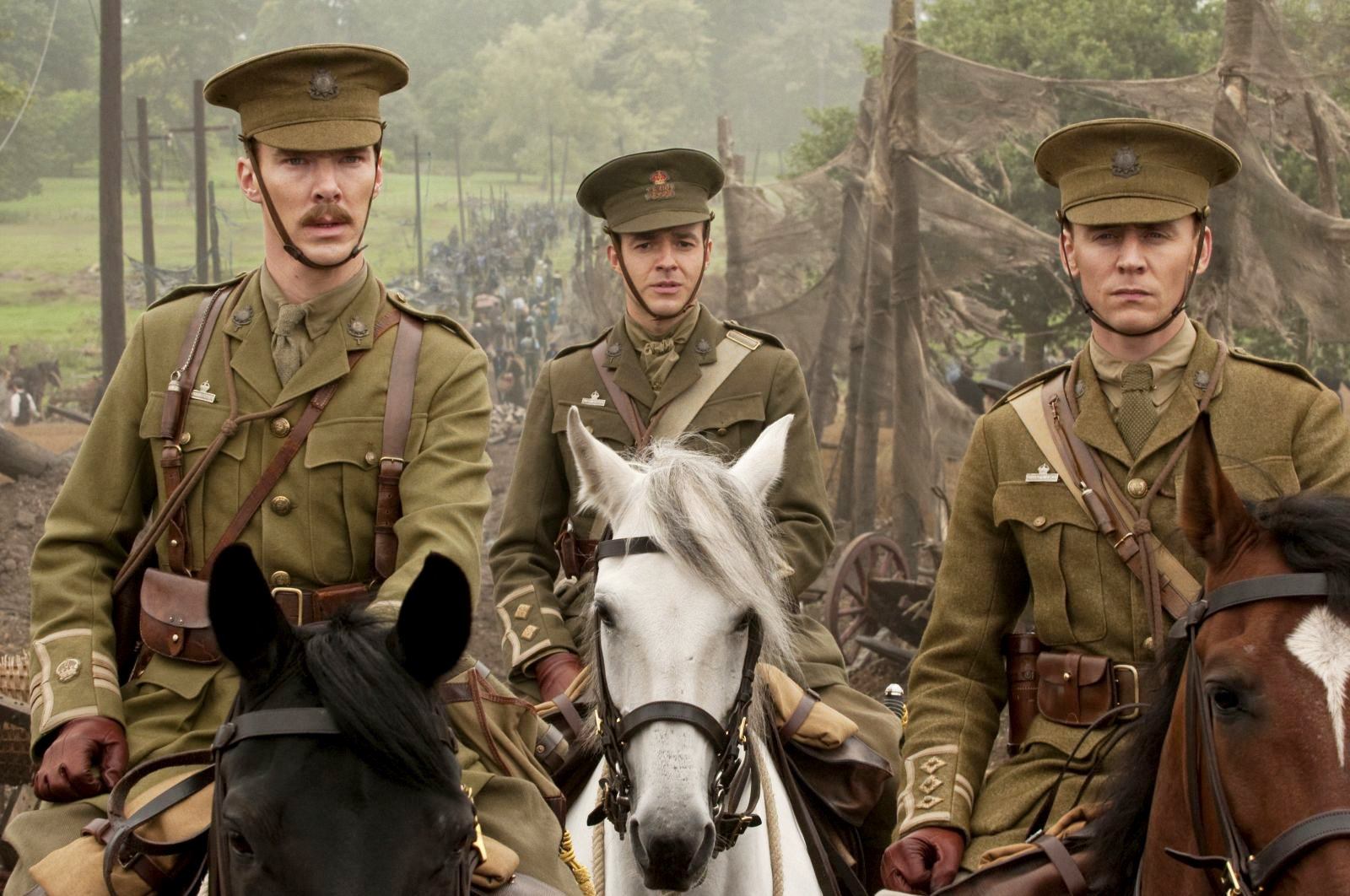 Benedict Cumberbatch, Patrick Kennedy and Tom Hiddleston in DreamWorks Pictures' War Horse (2011). Photo by: David Appleby.