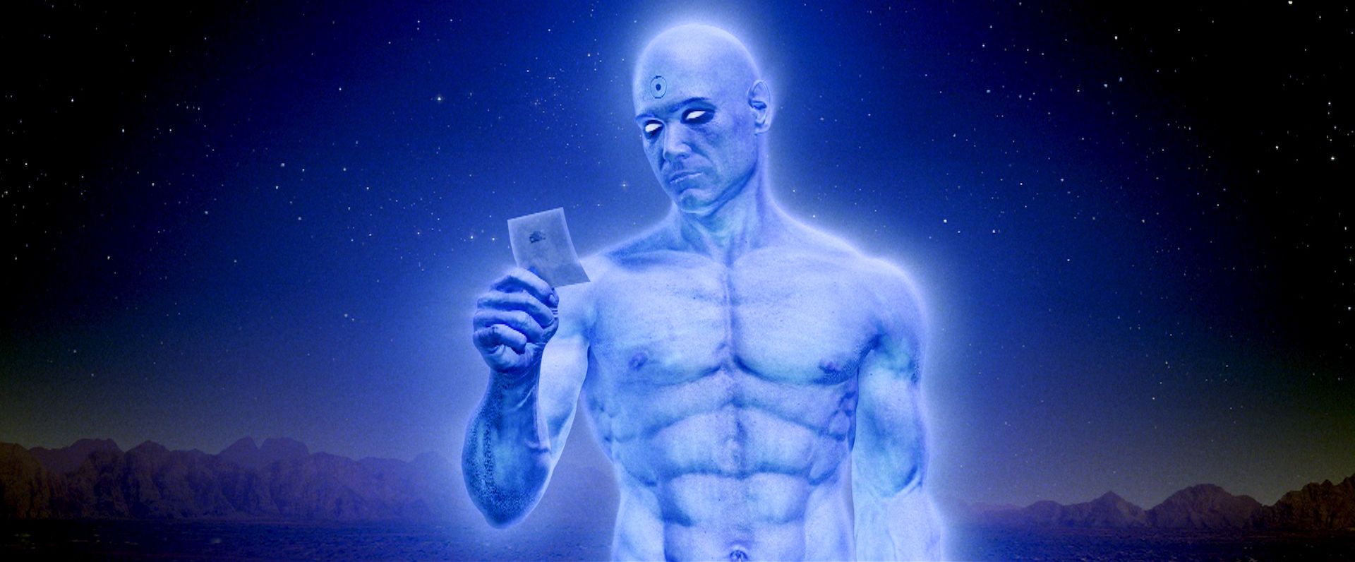 Billy Crudup stars as Jon Osterman, aka Dr. Manhattan in Warner Bros Films' Watchmen (2009)