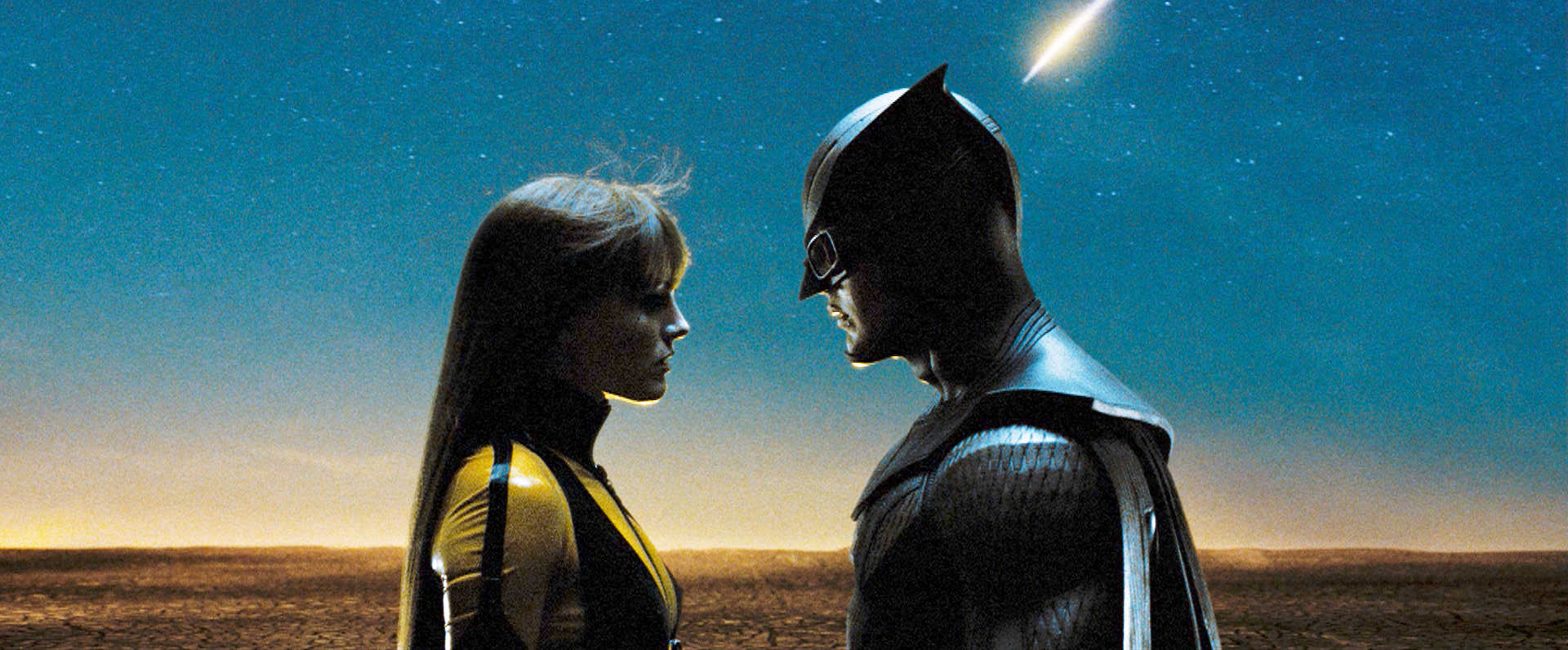 Malin Akerman stars as Laurie Juspeczyk, aka Silk Spectre and Patrick Wilson as Dan Dreiberg, aka Nite Owl in Warner Bros Films' Watchmen (2009)