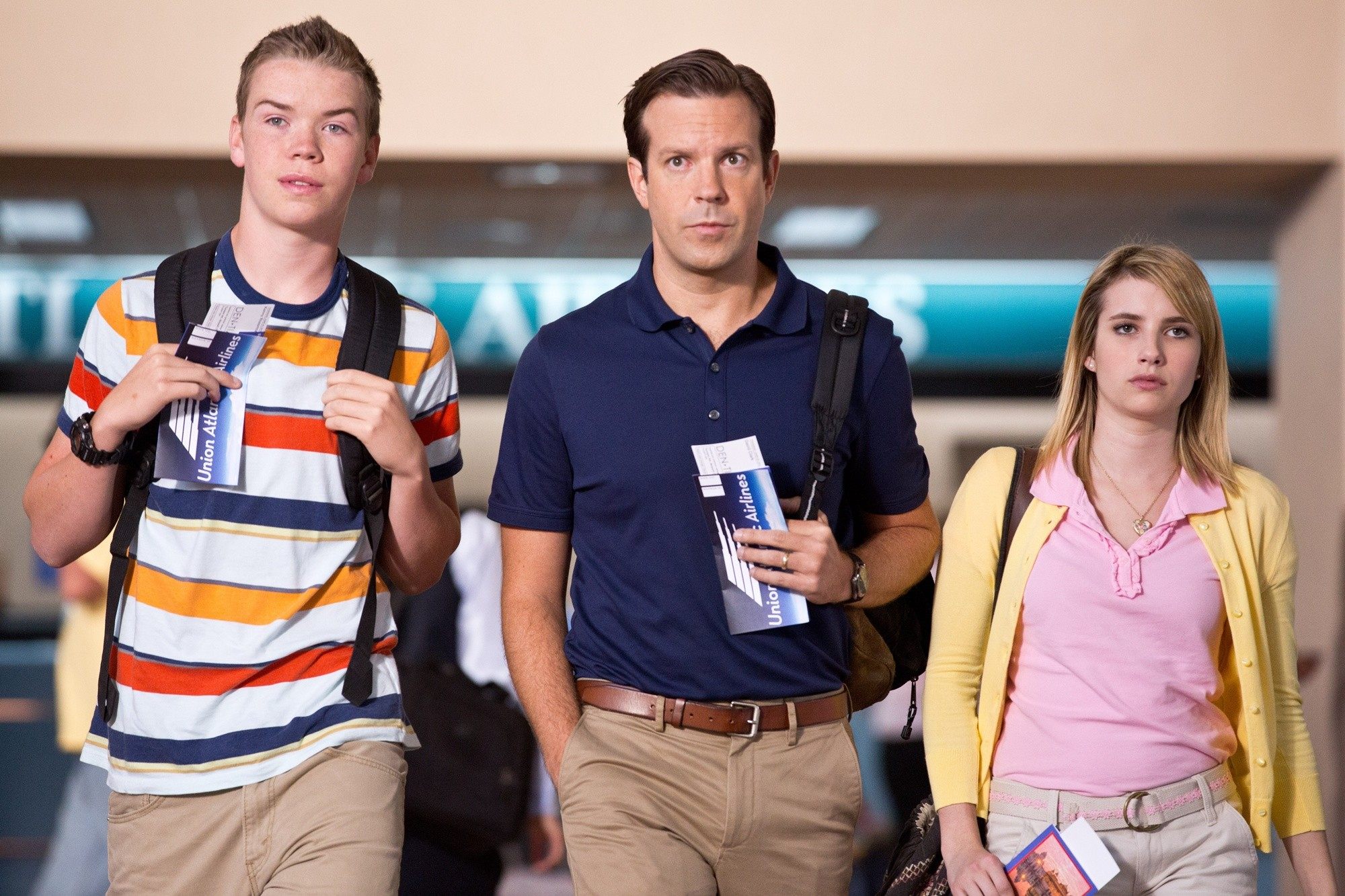 Will Poulter, Jason Sudeikis and Emma Roberts in Warner Bros. Pictures' We're the Millers (2013)