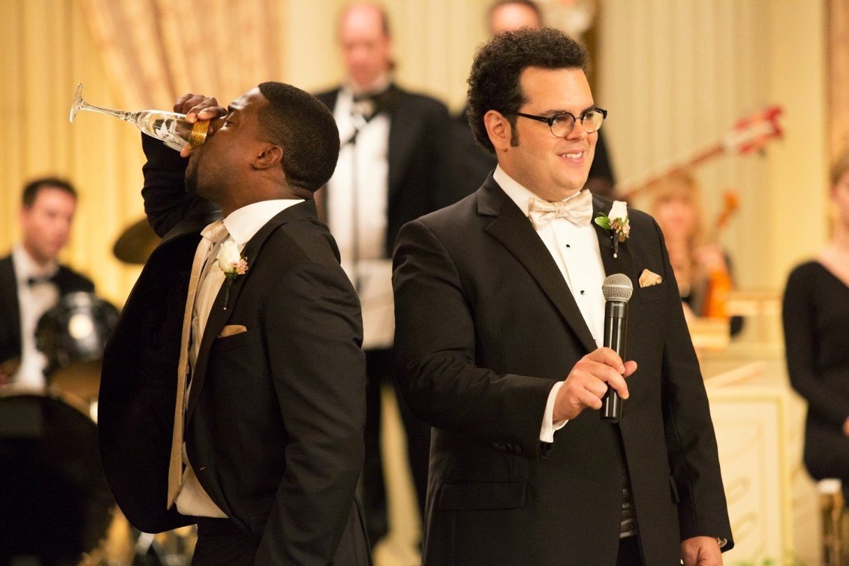 Kevin Hart stars as Jimmy Callahan/Bic and Josh Gad stars as Doug Harris in Screen Gems' The Wedding Ringer (2015). Photo credit by Matt Kennedy.