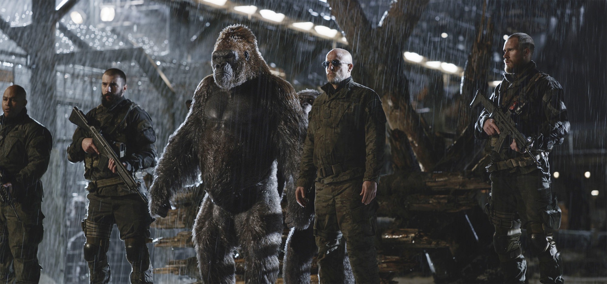 Red Donkey and Woody Harrelson (The Colonel) in 20th Century Fox's War for the Planet of the Apes (2017)