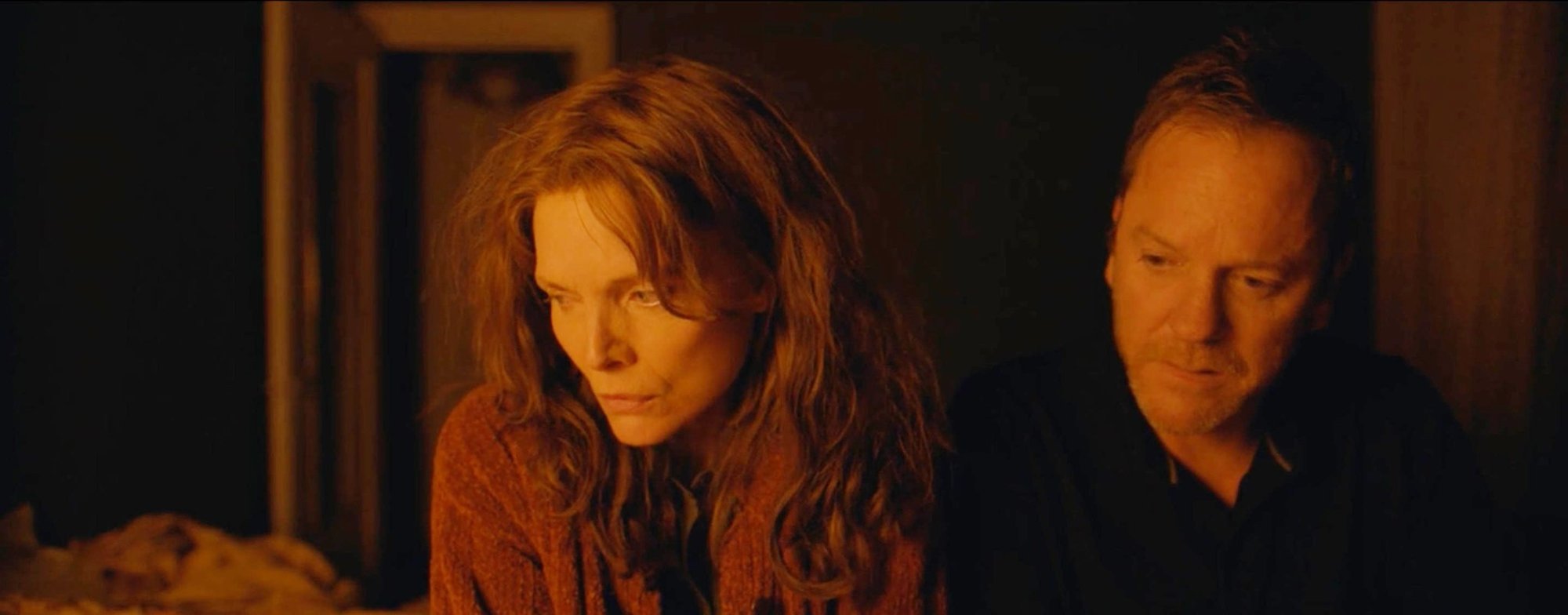 Michelle Pfeiffer stars as Kyra and Kiefer Sutherland stars as Doug in Great Point Media's Where Is Kyra? (2018)