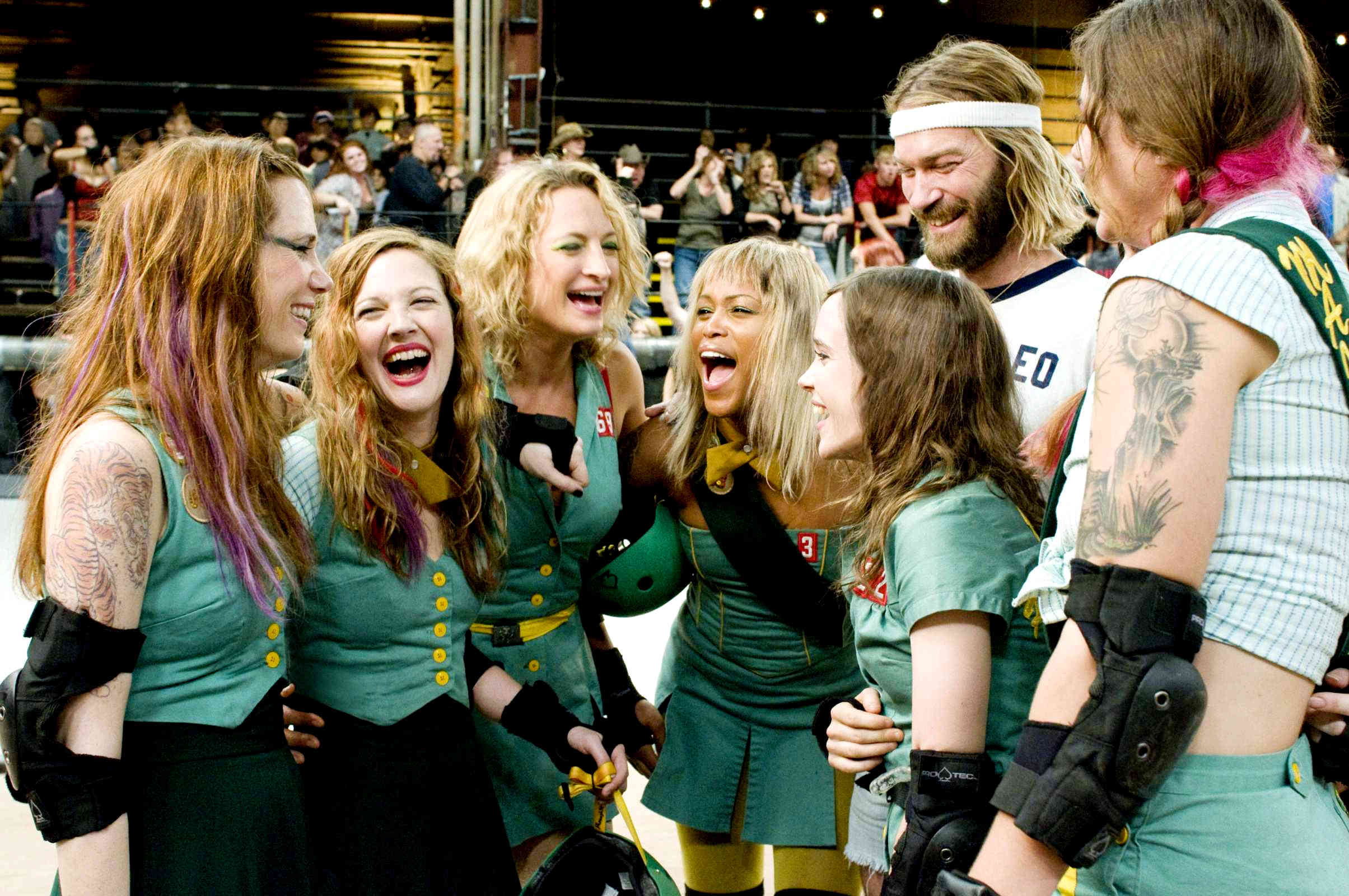 Kristen Wiig, Drew Barrymore, Zoe Bell, Eve, Ellen Page and Andrew Wilson in Fox Searchlight Pictures' Whip It! (2009)