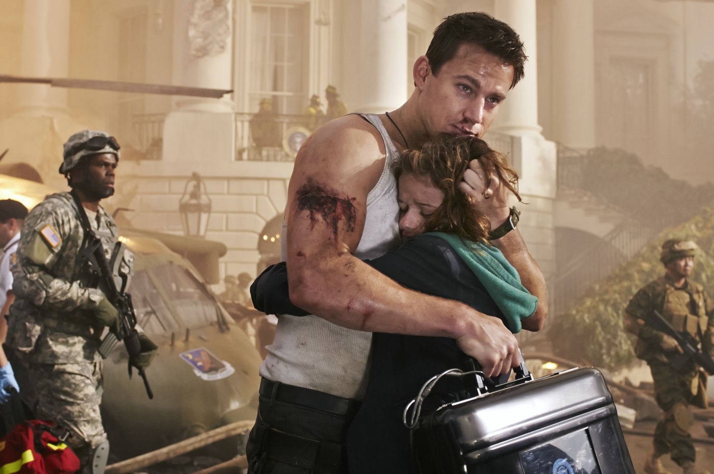 Channing Tatum stars as John Cale and Melodie Simard stars as Schoolgirl in Columbia Pictures' White House Down (2013)