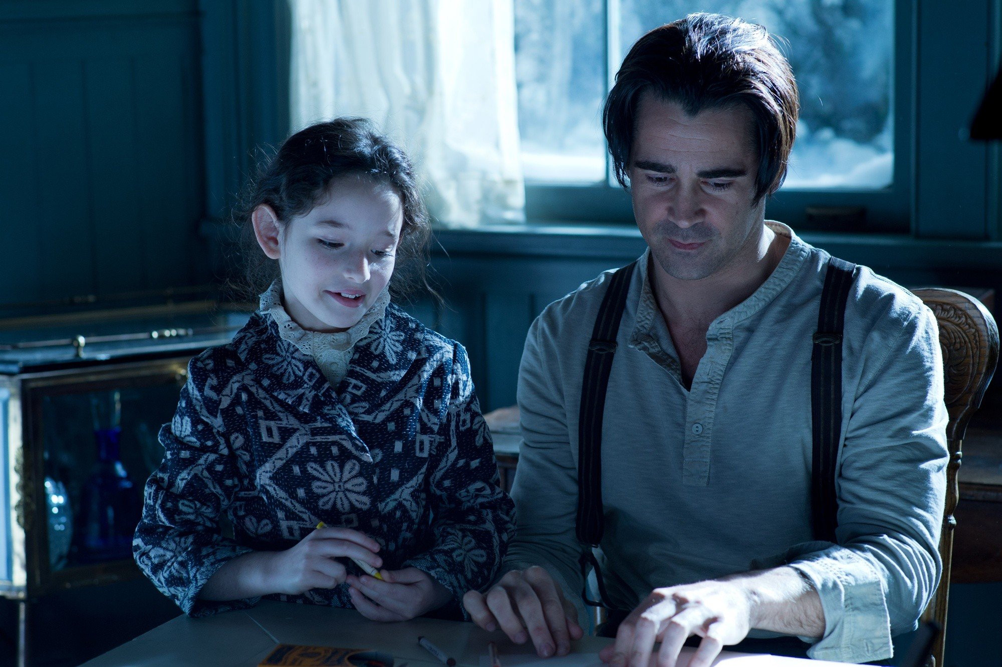 Mckayla Twiggs stars as Young Willa and Colin Farrell stars as Peter Lake in Warner Bros. Pictures' Winter's Tale (2014)