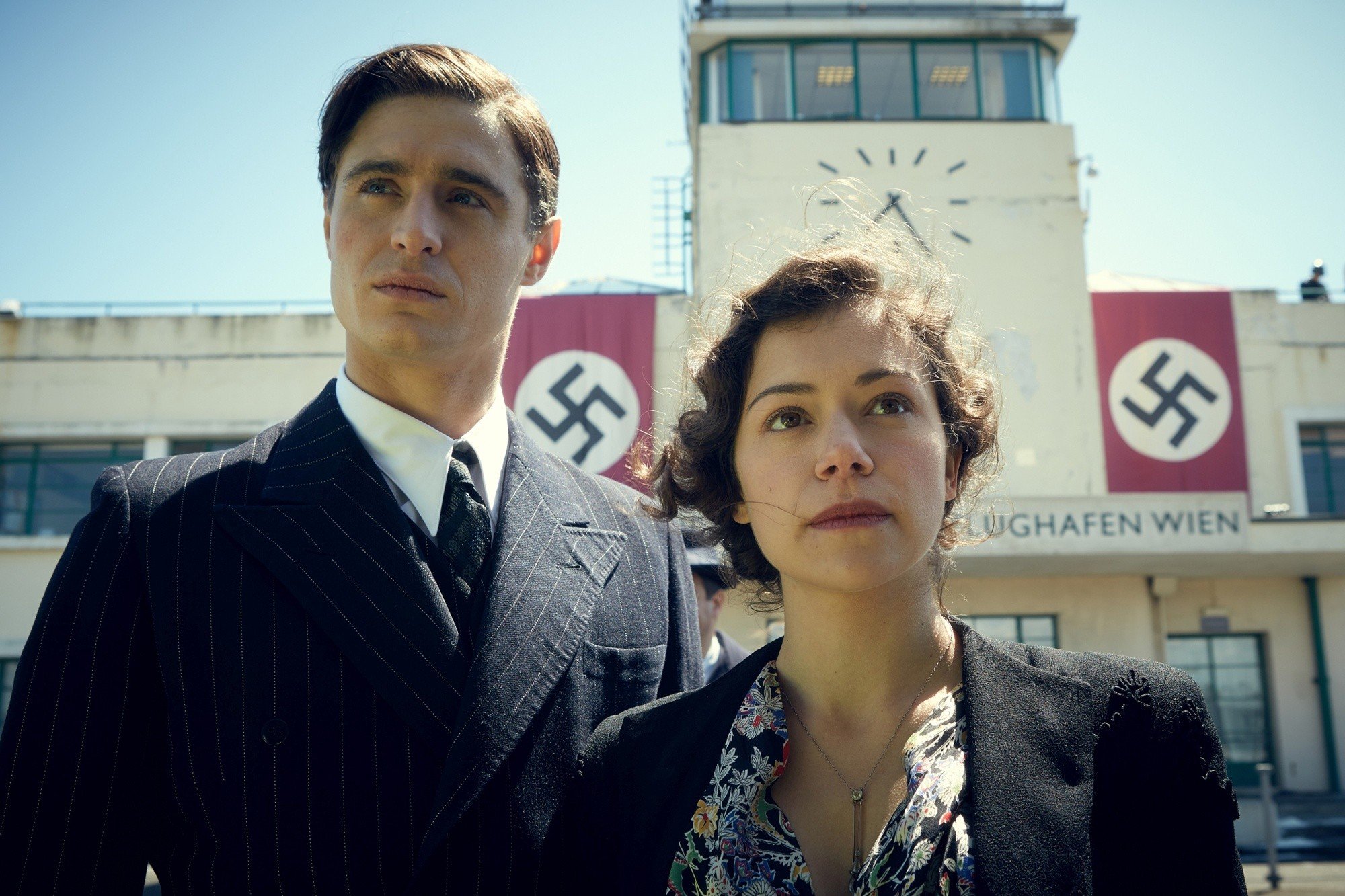 Max Irons stars as Fritz and Tatiana Maslany stars as Young Maria Altmann in The Weinstein Company's Woman in Gold (2015)