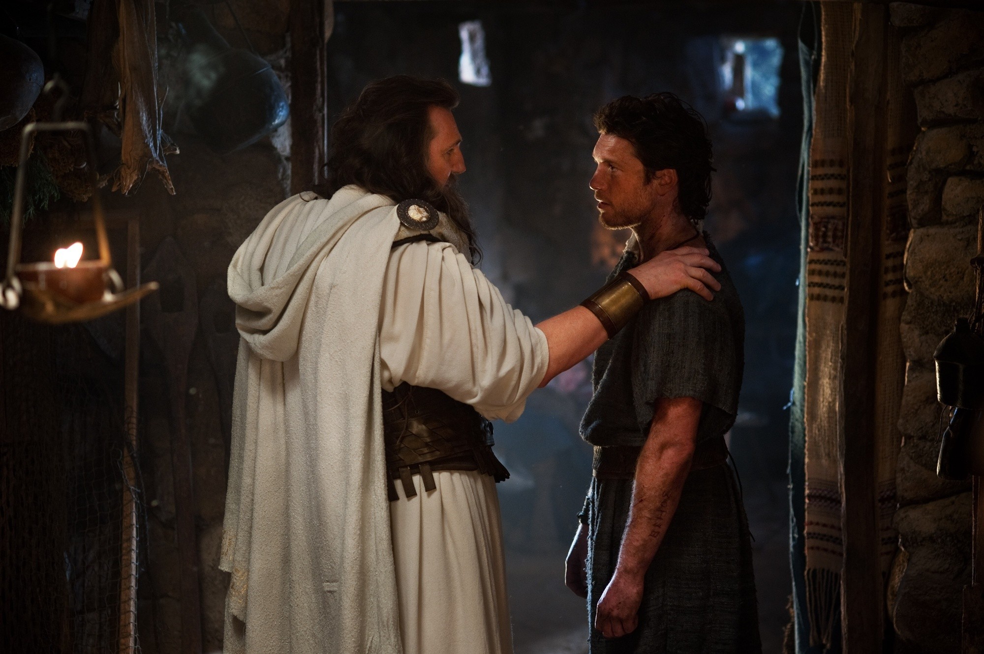 Liam Neeson stars as Zeus and Sam Worthington stars as Perseus in Warner Bros. Pictures' Wrath of the Titans (2012)
