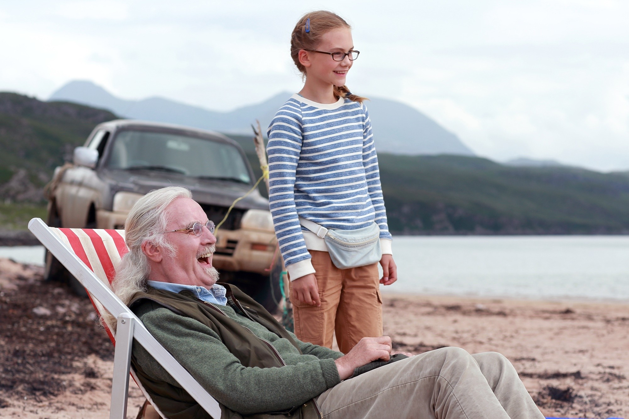 Billy Connolly stars as Gordie McLeod and Emilia Jones stars as Lottie in Lionsgate Films' What We Did on Our Holiday (2015)