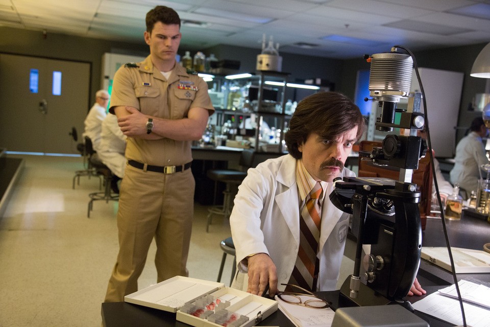 Josh Helman stars as William Stryker and Peter Dinklage stars as Bolivar Trask in 20th Century Fox's X-Men: Days of Future Past (2014)