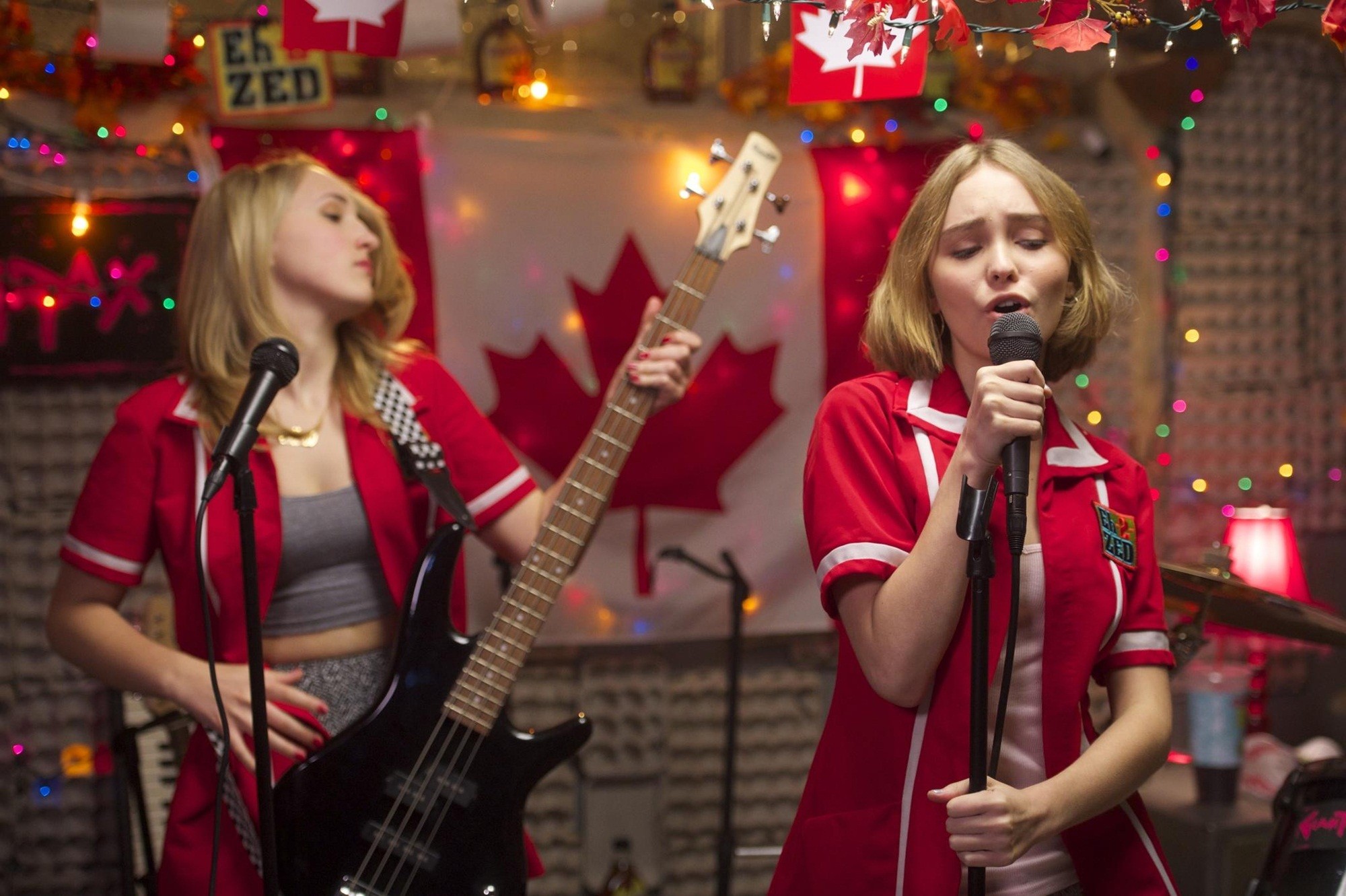 Lily-Rose Melody Depp stars as Colleen Collette and Harley Quinn Smith stars as Colleen McKenzie in Invincible Pictures' Yoga Hosers (2016)