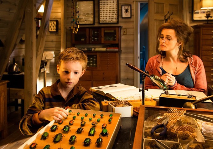 Kyle Catlett stars as T.S. Spivet and Helena Bonham Carter stars as Dr. Clair in The Weinstein Company's The Young and Prodigious T.S. Spivet (2015)