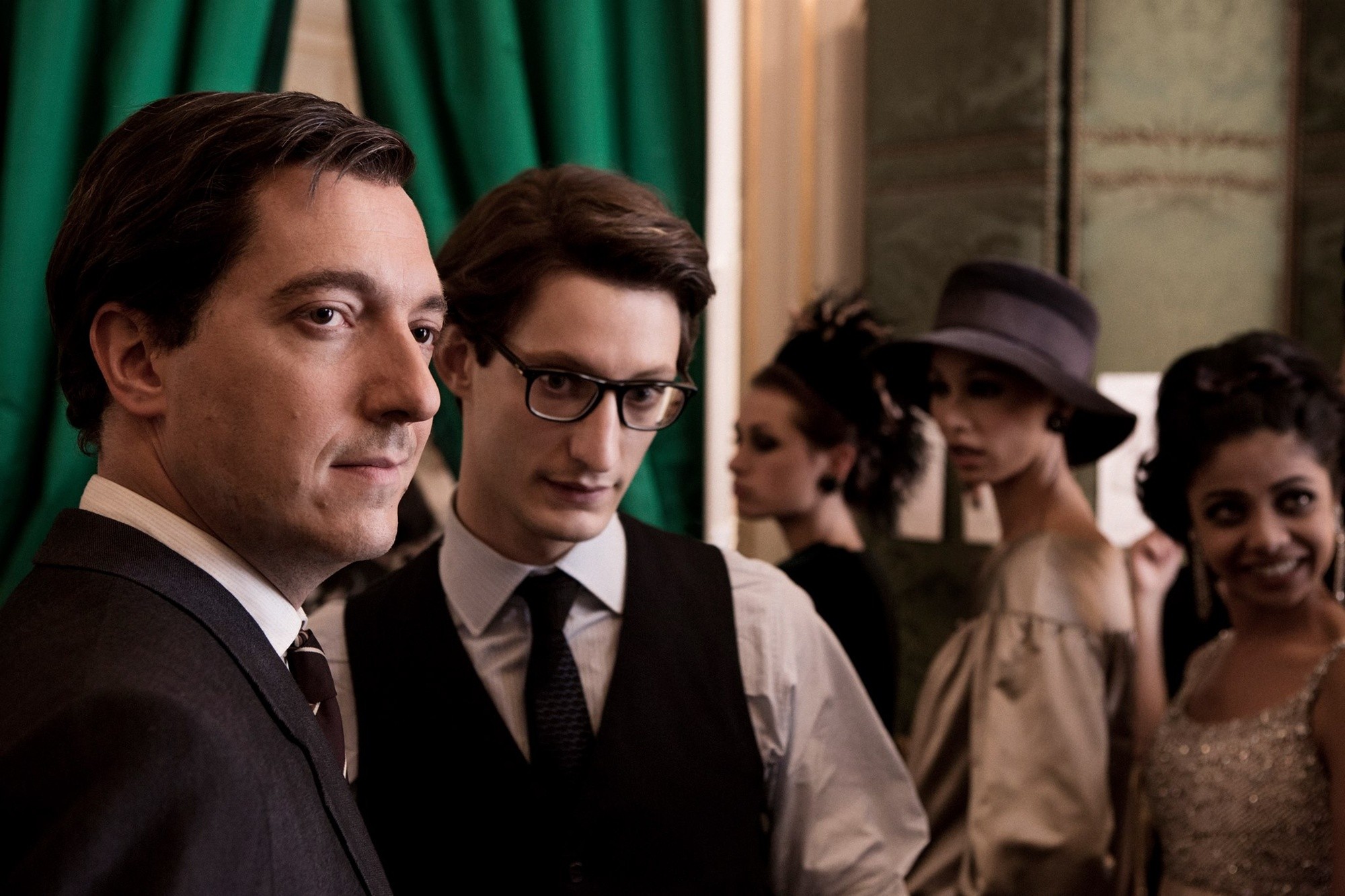 Guillaume Gallienne stars as Pierre Berge and Pierre Niney stars as Yves Saint Laurent in The Weinstein Company's Yves Saint Laurent (2014)