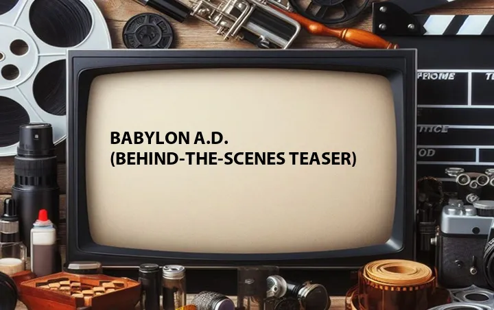 Babylon A.D. (Behind-the-Scenes Teaser)