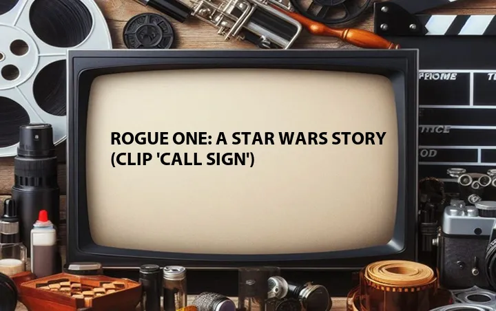 Rogue One: A Star Wars Story (Clip 'Call Sign')