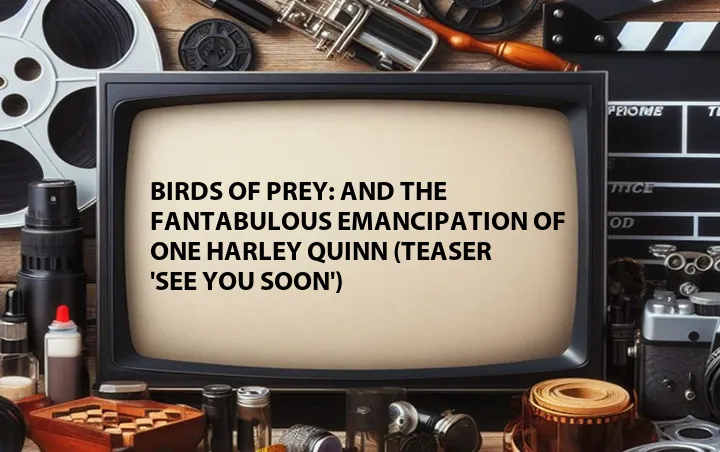 Birds of Prey: And the Fantabulous Emancipation of One Harley Quinn (Teaser 'See You Soon')