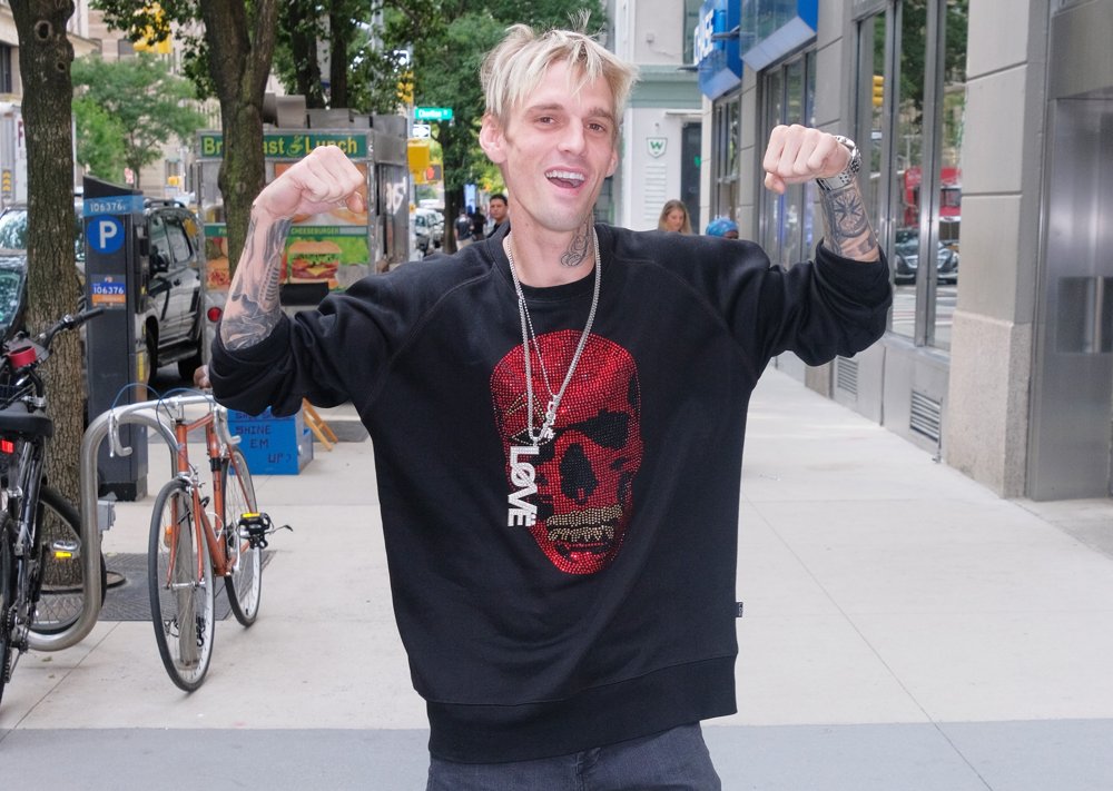 Aaron Carter Outside The Sony Building