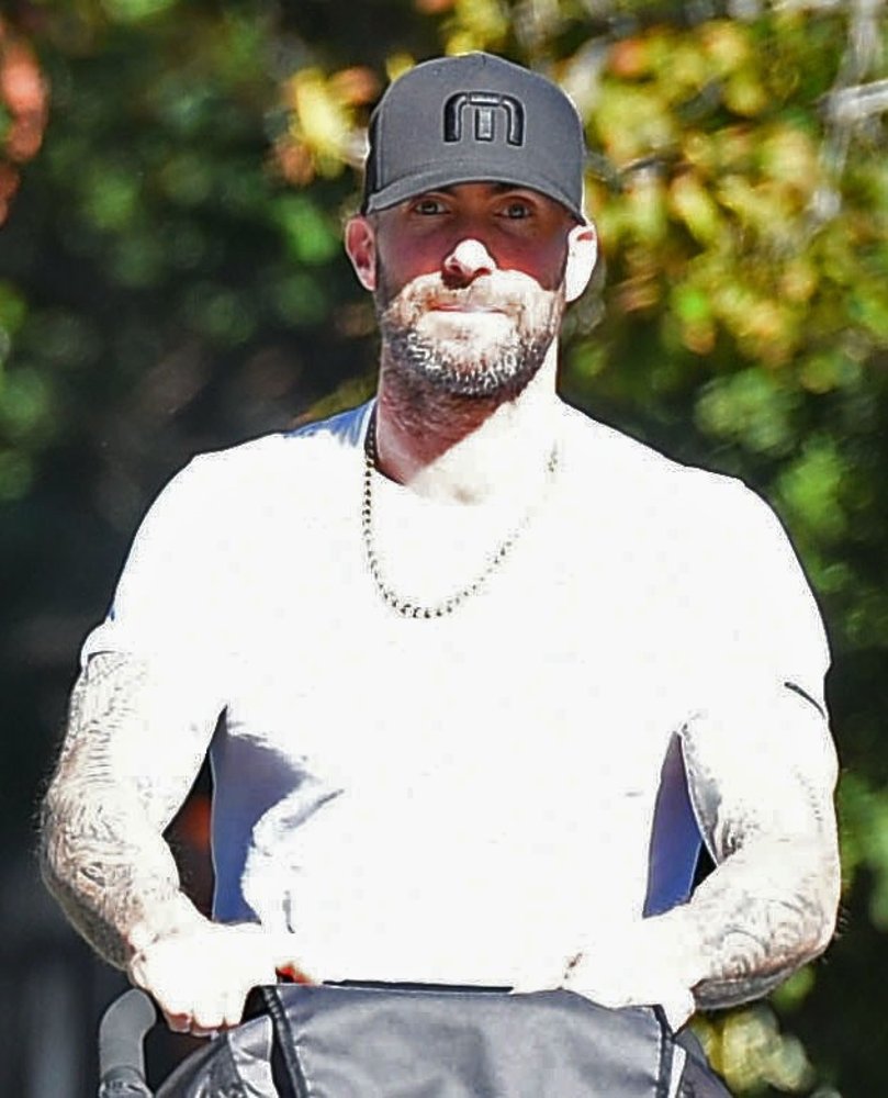 Adam Levine on A Walk with His Daughter