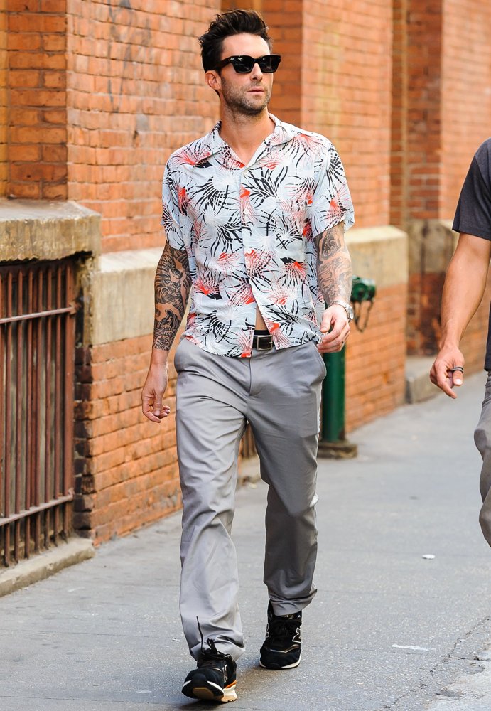Adam Levine Was Seen Walking in Soho