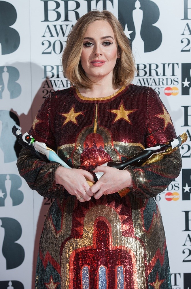 Adele;<br>The Brit Awards 2016 - Press Room