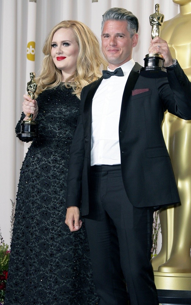 Adele;Paul Epworth;<br>The 85th Annual Oscars - Press Room